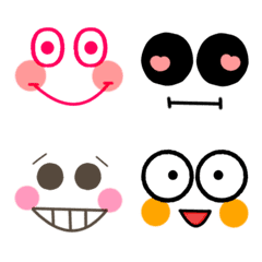 [LINE絵文字] 毎日使える★顔絵文字14の画像