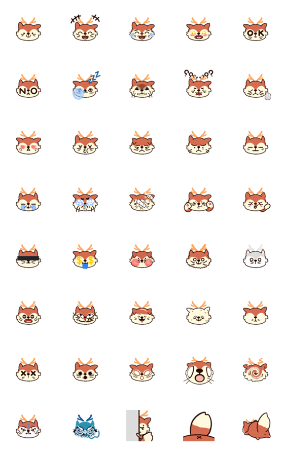 [LINE絵文字]blueeeeee111-deer or foxの画像一覧