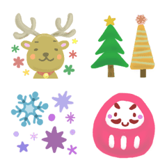 [LINE絵文字] 冬に使う絵文字☆の画像