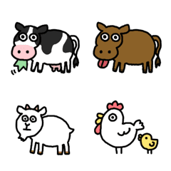 [LINE絵文字] 牧場の動物たちの画像