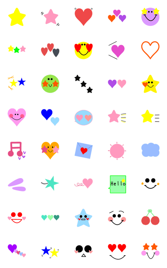 [LINE絵文字]毎日cute絵文字6の画像一覧