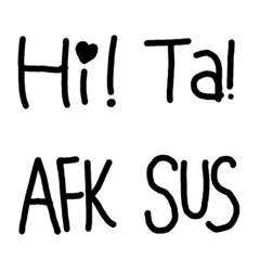 [LINE絵文字] シンプルな英語の略語の画像