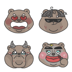[LINE絵文字] Chubby Bear is moody ver.2の画像