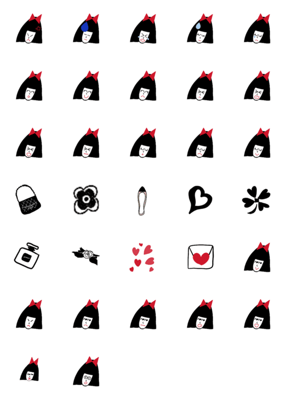 [LINE絵文字]Black girlの画像一覧