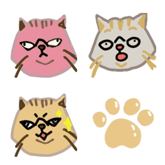 [LINE絵文字] ぶさ可愛猫 可愛い 猫 動物 人気 脱力の画像