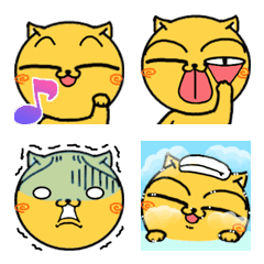 [LINE絵文字] よく使う かわいい絵文字 デブ猫アミーゴ 2の画像