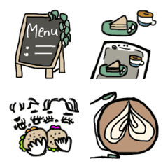 [LINE絵文字] 日常 カフェ お洒落 シンプル 絵文字の画像