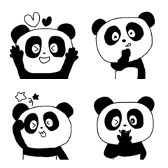 [LINE絵文字] 変顔パンダを日常会話にの画像