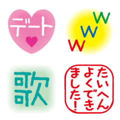 [LINE絵文字] 単漢字セット 日常生活用の画像