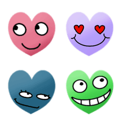 顔文字カラフルハートEMOJIの絵文字メイン画像