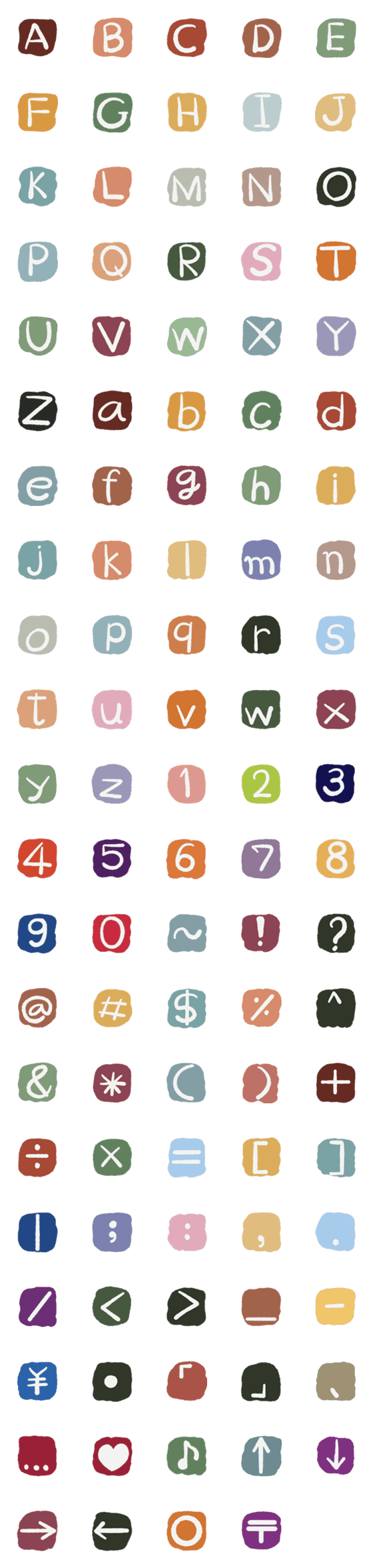 [LINE絵文字]A-Z Emoji 1の画像一覧