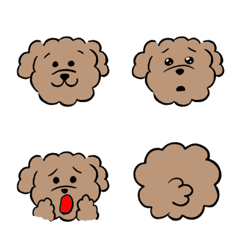 [LINE絵文字] トイプードルのPONGOくんの絵文字の画像