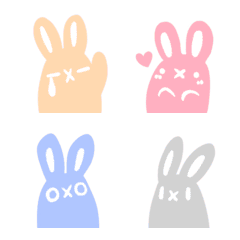 [LINE絵文字] colorfulうさぎの画像