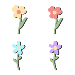 [LINE絵文字] Simple flowersの画像