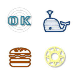 かわいいカラーの絵文字の絵文字メイン画像
