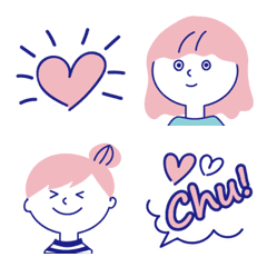毎日使える 大人ガール❤︎ほっこり絵文字2の絵文字メイン画像