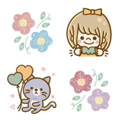 ショートガールとねこ*。の絵文字メイン画像