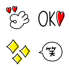 [LINE絵文字] シンプル♡まいにち絵文字の画像