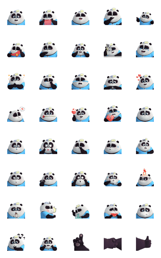 [LINE絵文字]Panda Pange 3D 01の画像一覧