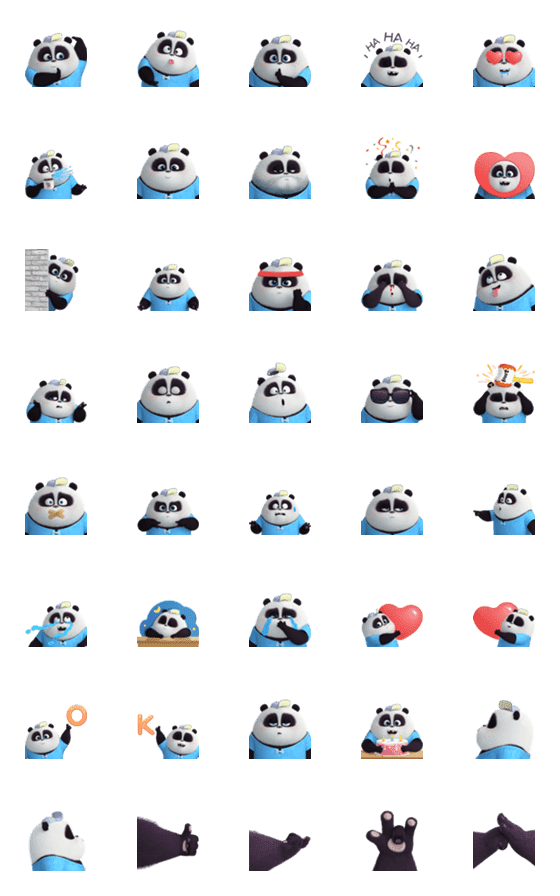 [LINE絵文字]Panda Pange 3D 02の画像一覧