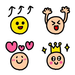 [LINE絵文字] riekimのかわいい顔絵文字の画像