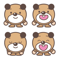 [LINE絵文字] 顔だけクマちゃん絵文字の画像