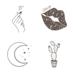 大人女子♡シンプル絵文字の絵文字メイン画像