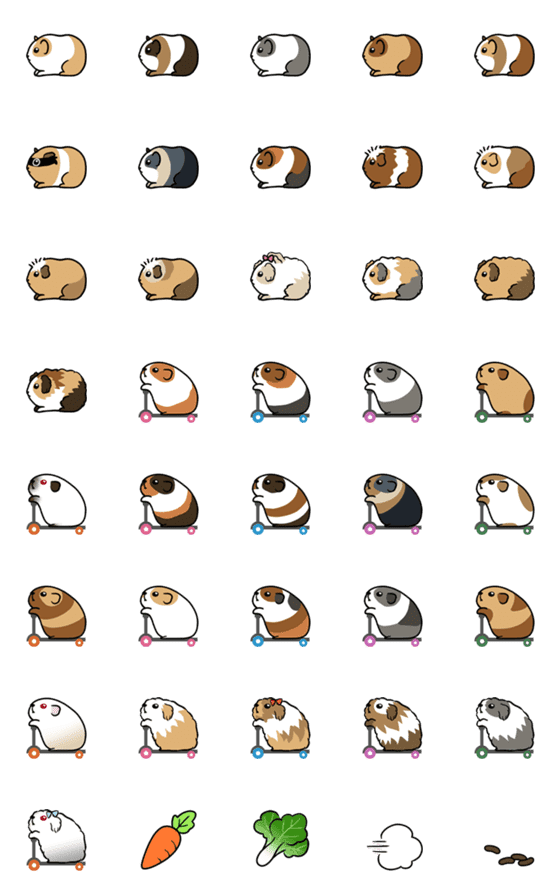 [LINE絵文字]Guinea Pig Balance Bikeの画像一覧