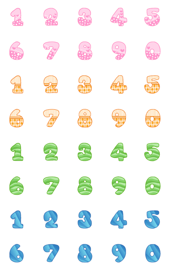 [LINE絵文字]Emoji number sweetie cuteの画像一覧