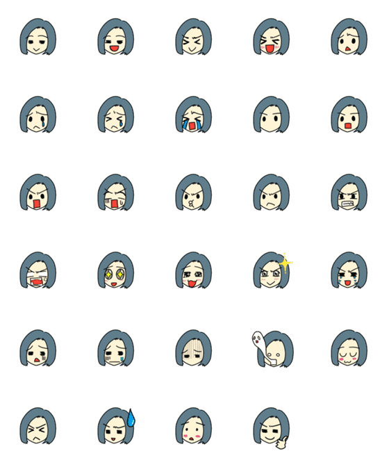 [LINE絵文字]emoji for ladies 2の画像一覧