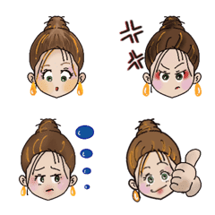 [LINE絵文字] Cute emoji of Emilyの画像