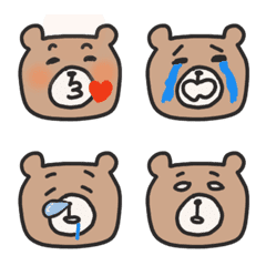 [LINE絵文字] 喜怒哀楽くまの画像