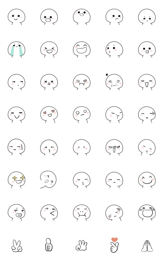 [LINE絵文字]Doodle hand draw emojiの画像一覧