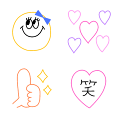 [LINE絵文字] カラフルでキュートな絵文字♪♡の画像