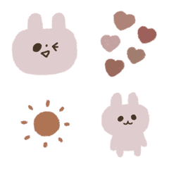 [LINE絵文字] くすみカラーのYUKANCOうさぎの画像