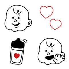 [LINE絵文字] ぶちゃかわ赤ちゃんの画像