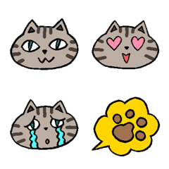 [LINE絵文字] ねこのミーちゃん アメリカンショートヘアの画像