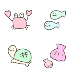 [LINE絵文字] ゆるい海の生き物の画像