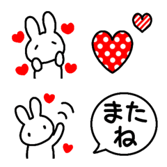 [LINE絵文字] シンプルな赤と黒の絵文字の画像