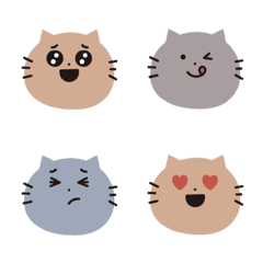 [LINE絵文字] シンプル♡ねこ絵文字の画像