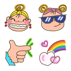 スマイルママのポーズの絵文字メイン画像