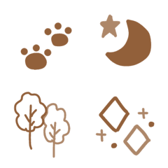 ブラウンでふんわり絵文字ෆ⃛の絵文字メイン画像