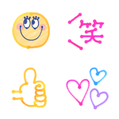 [LINE絵文字] カラフル♡マーカー絵文字の画像