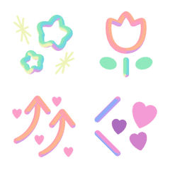 [LINE絵文字] 虹ペン絵文字の画像