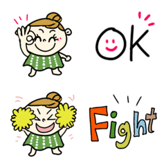 ☆お団子Girlにコメントをそえて☆の絵文字メイン画像