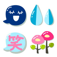 [LINE絵文字] 毎日使える ぷっくり かわいい 元気カラーの画像