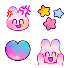 [LINE絵文字] Smile Rabbit Emoji1の画像