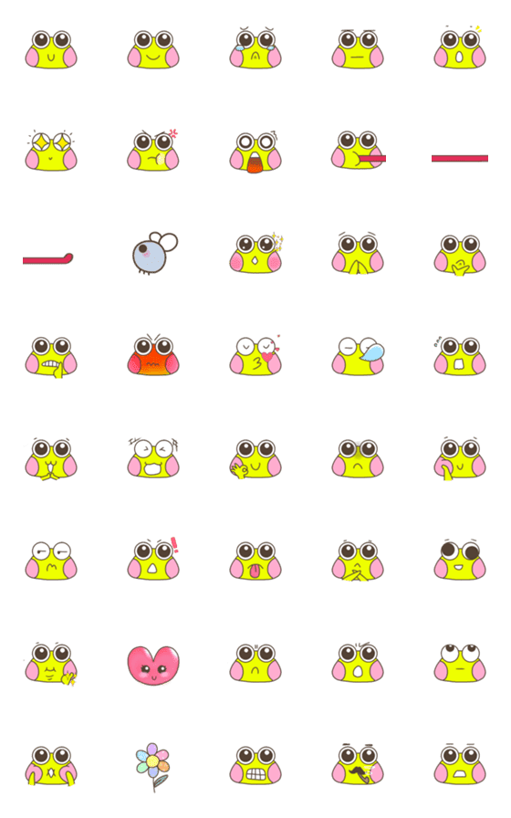 [LINE絵文字]Frog Gua  Guaの画像一覧