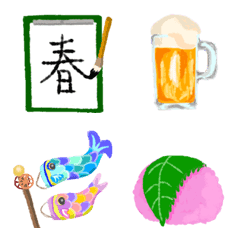 [LINE絵文字] 昭和と春を感じる絵文字の画像