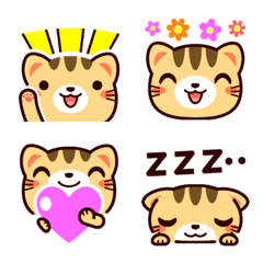 [LINE絵文字] 今日から猫友絵文字8 トラ猫編2の画像